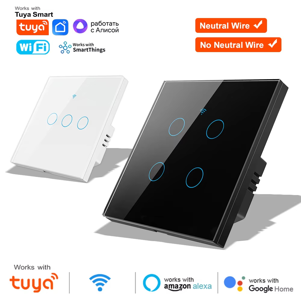Tuya Smart Switch - مفتاح إضاءة ذكي يعمل باللمس بتقنية