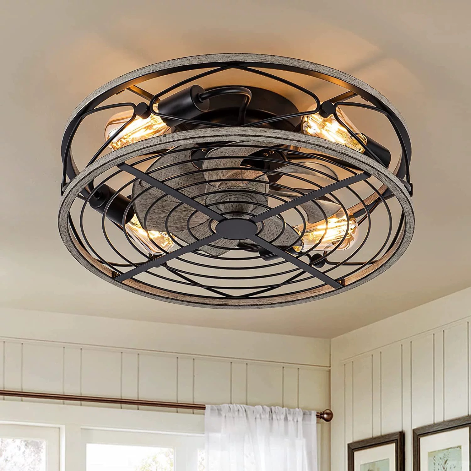 Smart Ceiling Fan - مروحة سقف ذكية مع أضواء التحكم