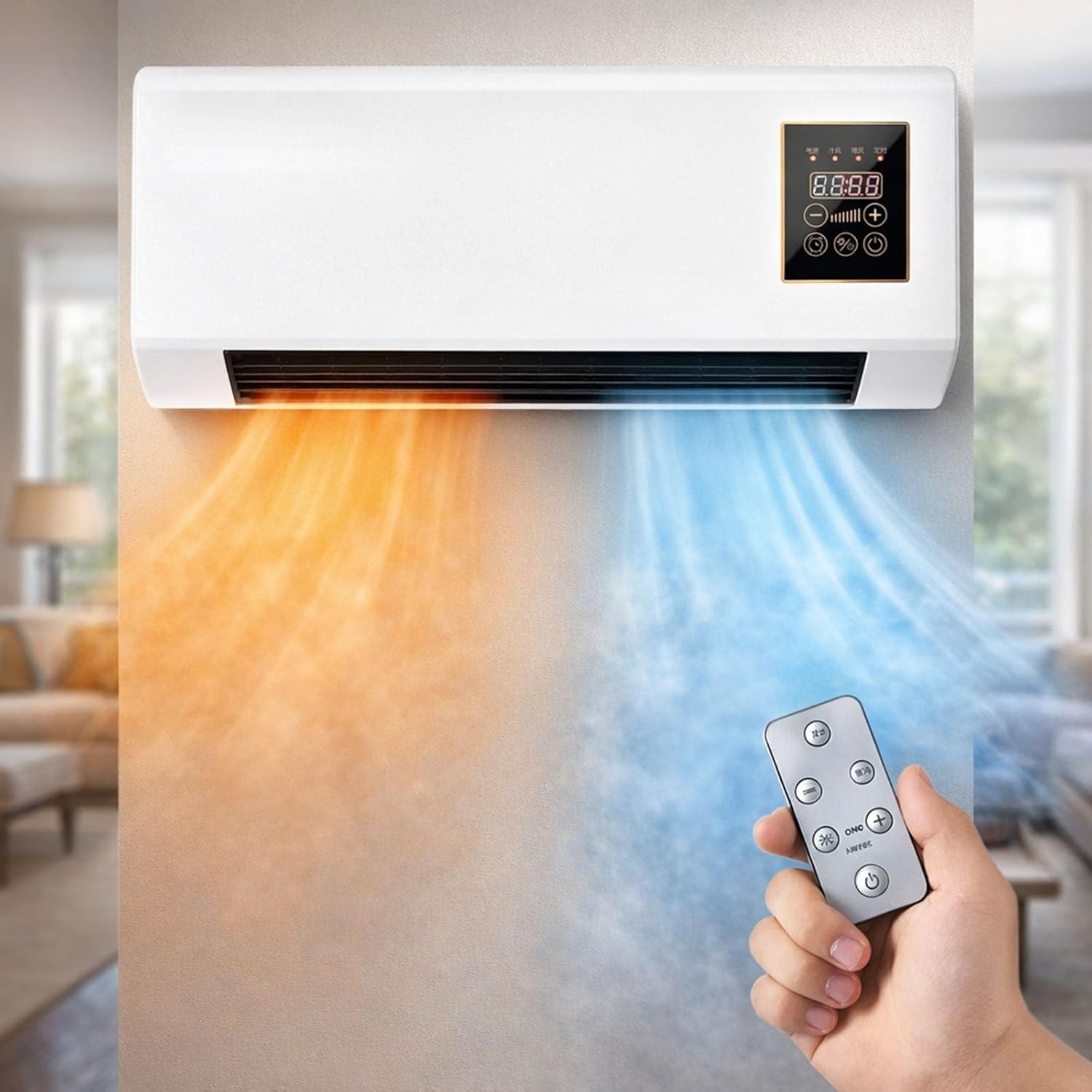Smart Bathroom Fan - مروحة تكييف هواء محمولة مثبتة على