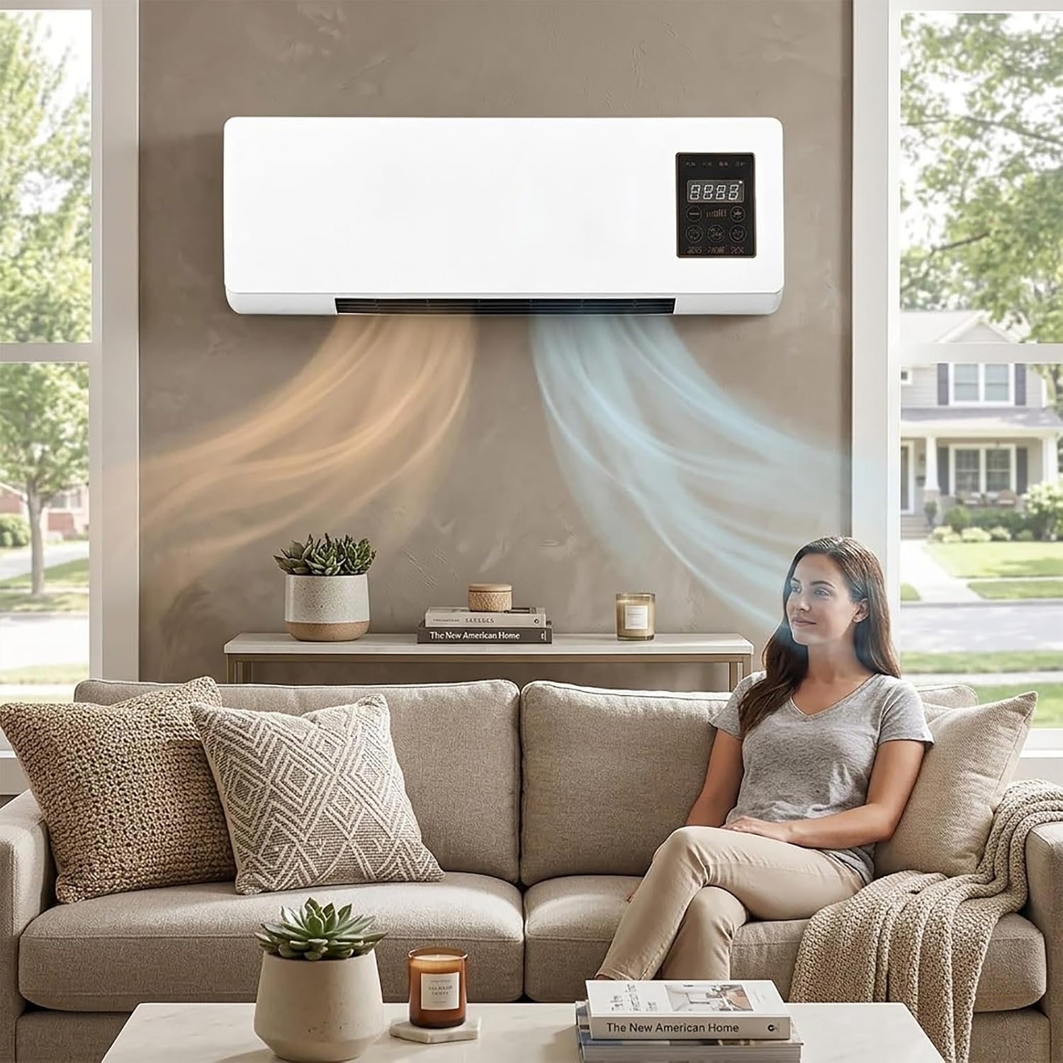 Smart Bathroom Fan - مروحة تكييف هواء محمولة مثبتة على