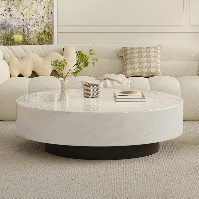 Smart Home Living Room - مجموعة طاولات رخامية دائرية بتصميم إيطالي