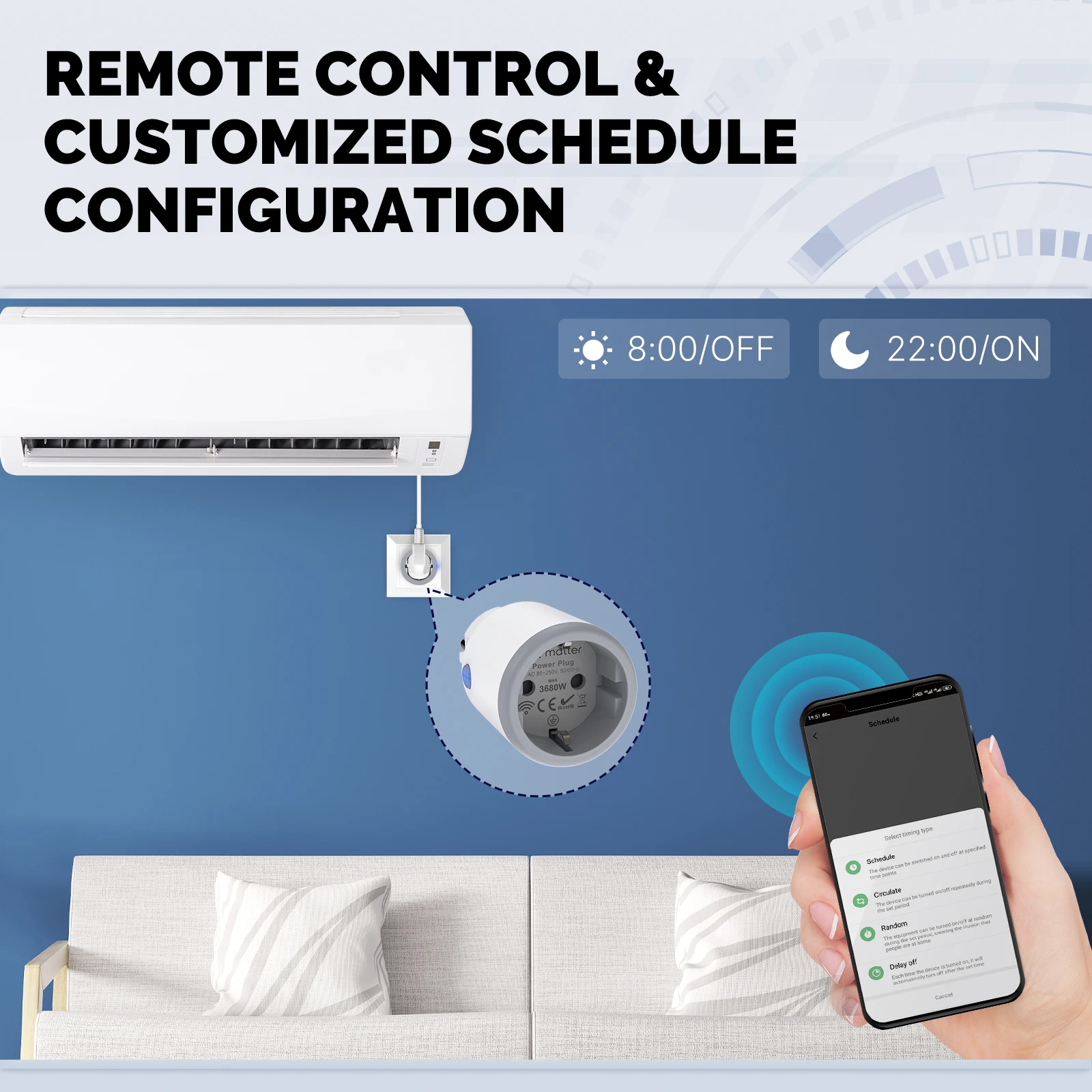 MOES-مقبس واي فاي ذكي التوصيل  - مراجعة Smart Home Living Room وسعره