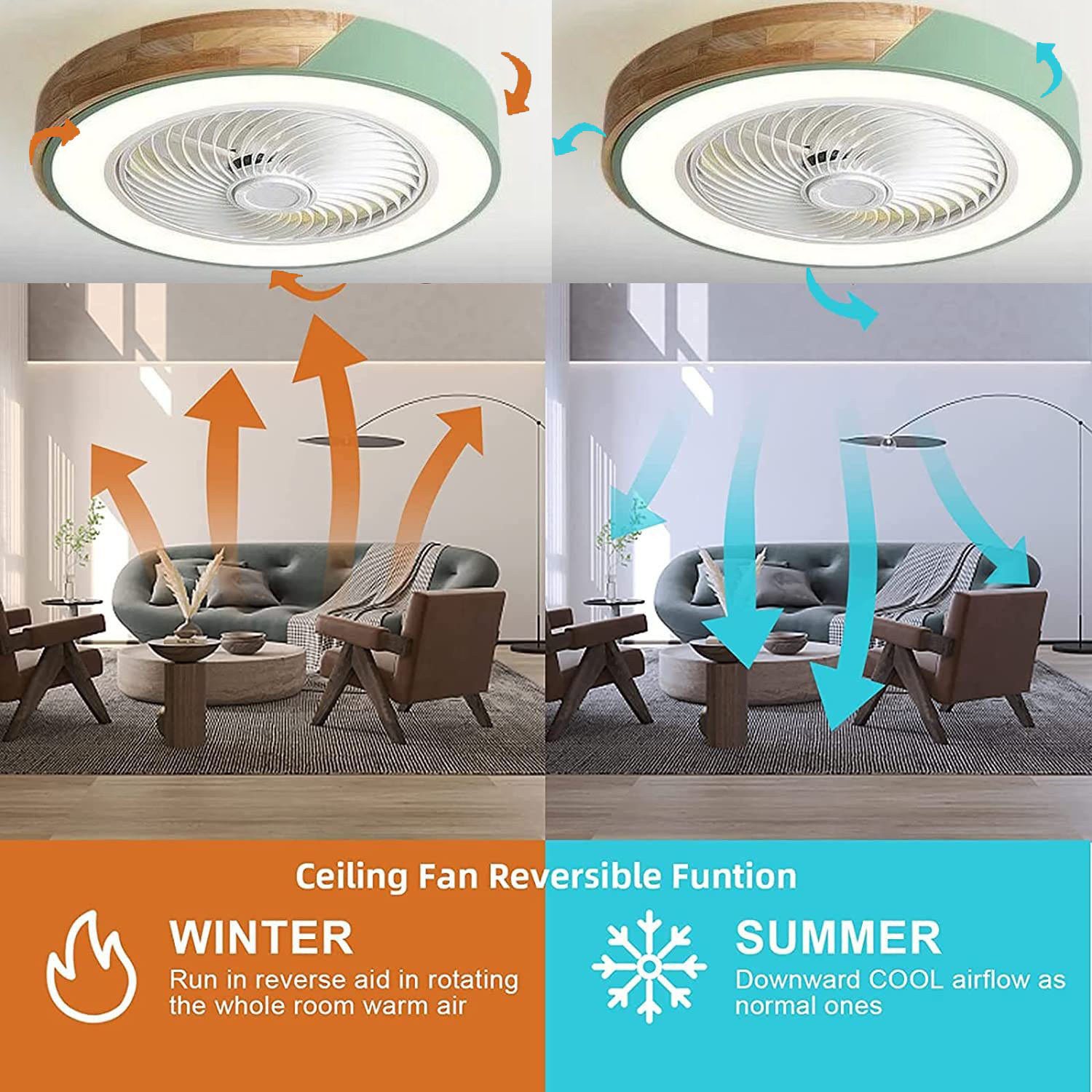 52 سنتيمتر مروحة السقف ضوء مصب - مراجعة Smart Ceiling Fan وسعره