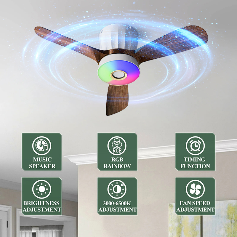 ذكي ثلاث أوراق مروحة سقف ضوء غ - مراجعة Smart Ceiling Fan وسعره