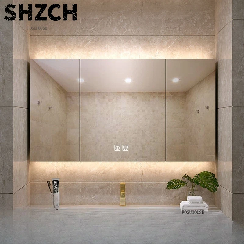 مرآة حمام عصرية سميكة مع خزانة - مراجعة Smart Home Living Room وسعره