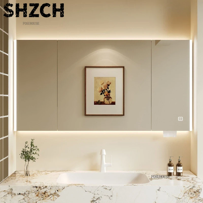 مرآة حمام عصرية سميكة مع خزانة - مراجعة Smart Home Living Room وسعره