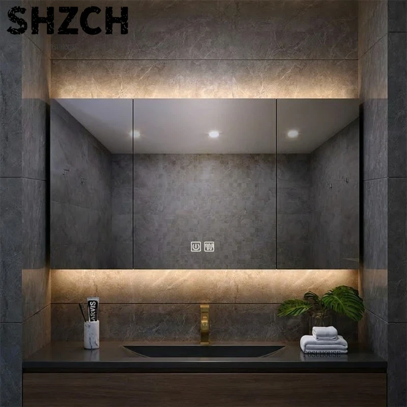 مرآة حمام عصرية سميكة مع خزانة - مراجعة Smart Home Living Room وسعره