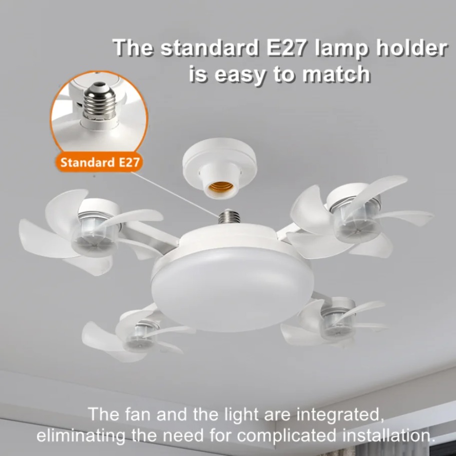 مروحة سقف مع إضاءة E27 بتصميم  - مراجعة Smart Ceiling Fan وسعره