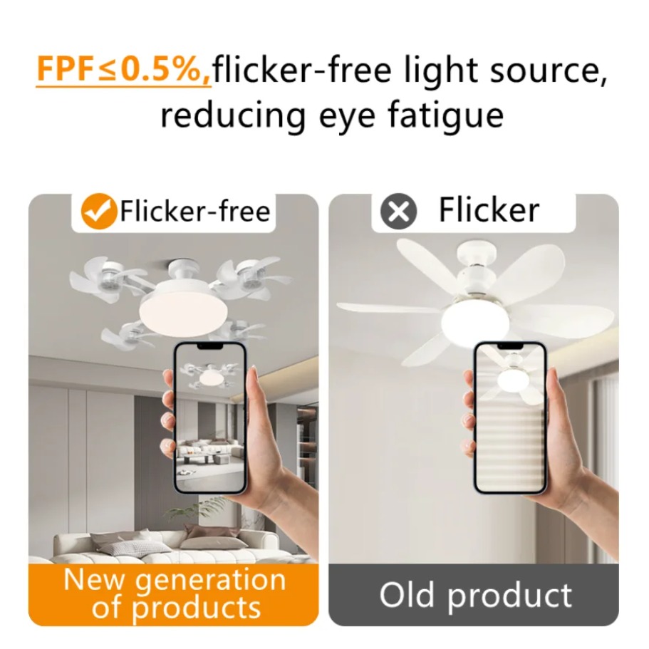 مروحة سقف مع إضاءة E27 بتصميم  - مراجعة Smart Ceiling Fan وسعره
