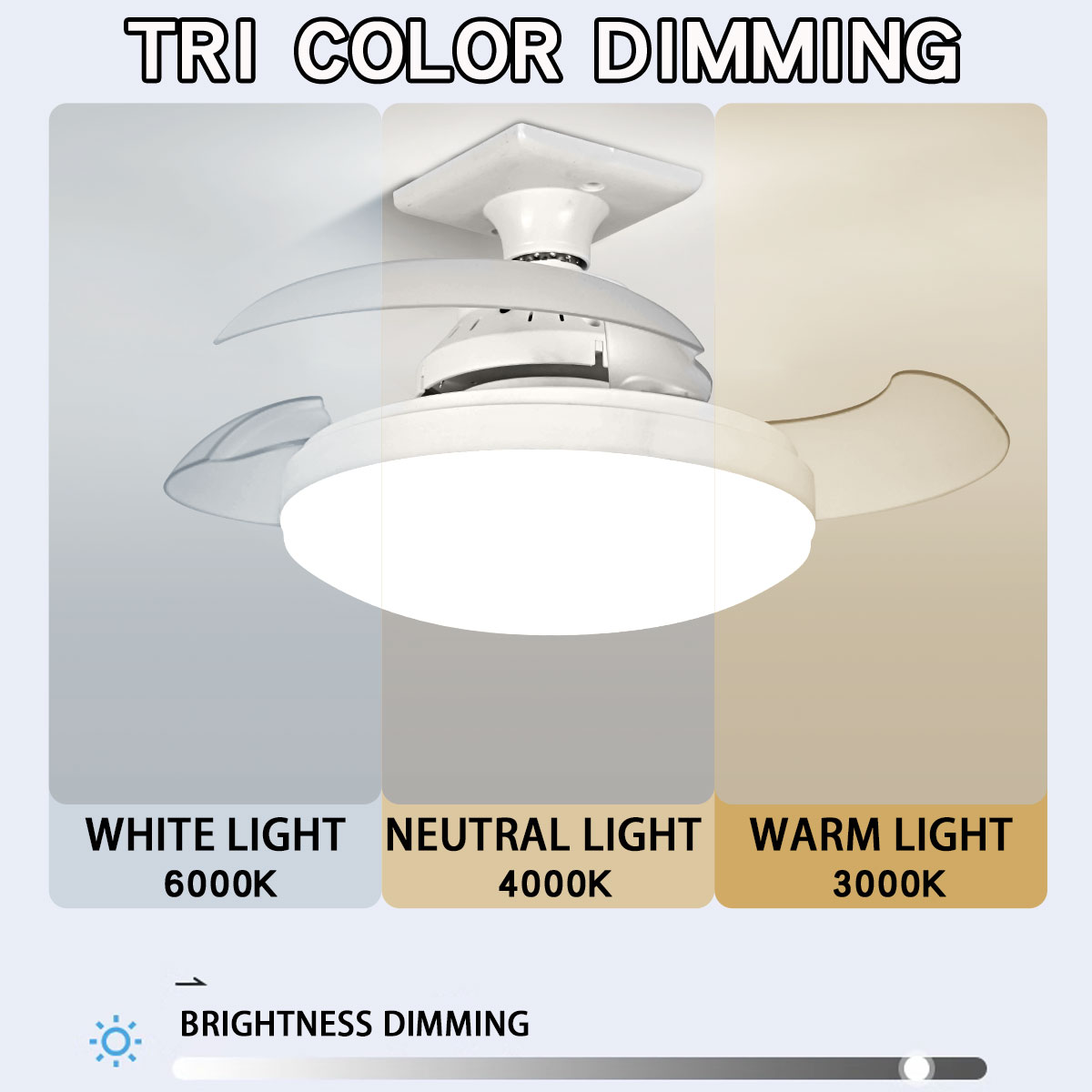 ثلاثة ألوان يعتم LED E27 أضواء - مراجعة Smart Bathroom Fan وسعره